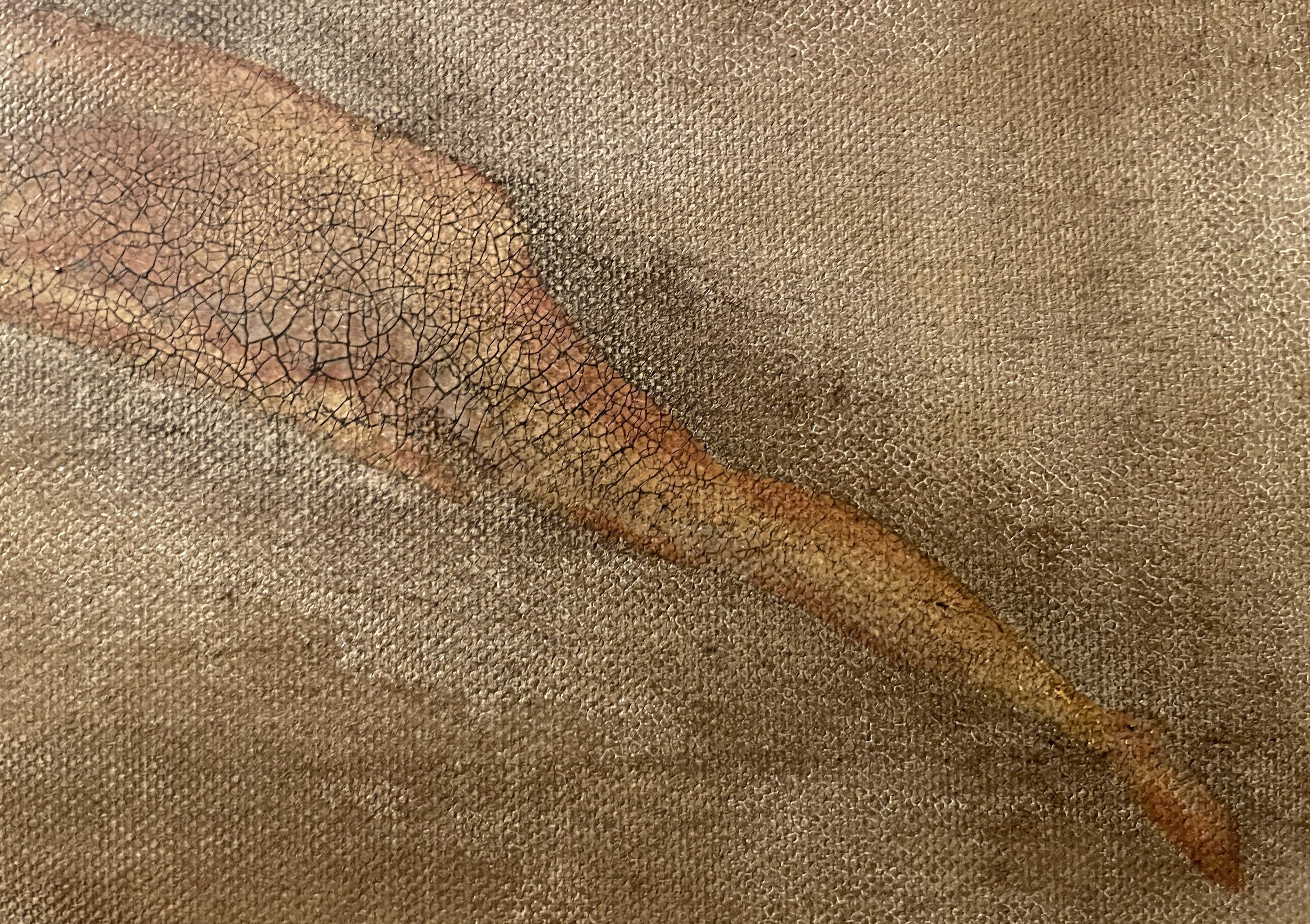 Signed oil on canvas painting "woman lying on her stomach"