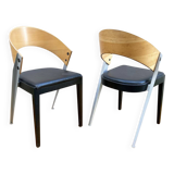 Pair of Swiss design chairs by Horgen-Glarus AG Møbelfabrik, 1960s