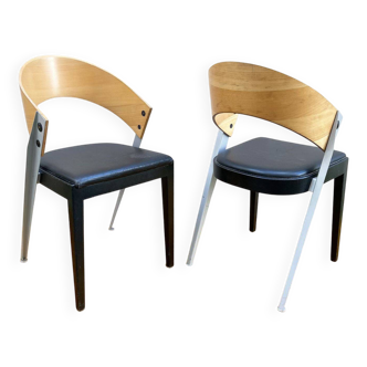 Pair of Swiss design chairs by Horgen-Glarus AG Møbelfabrik, 1960s
