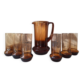 Blown glass lemonade set from the 70s