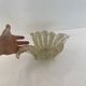 Murano Barovier 'Zebrati' Decor Glass Shell Bowl Hollywood Regency, 1960s