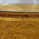 Art Deco Vase in Cracked Amber Crystal