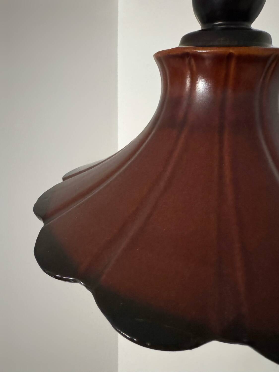 70s ceramic flower pendant light