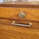 Cabinet storage cabinet with curtains, wooden, vintage.