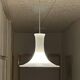 Vintage Scandinavian pendant light "Mandarin" in opaline by Michael Bang for Holmegaard, Denmark 1980s