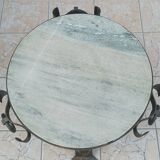 Jean-maurice rothschild (1902-1999) wrought iron and marble coffee table