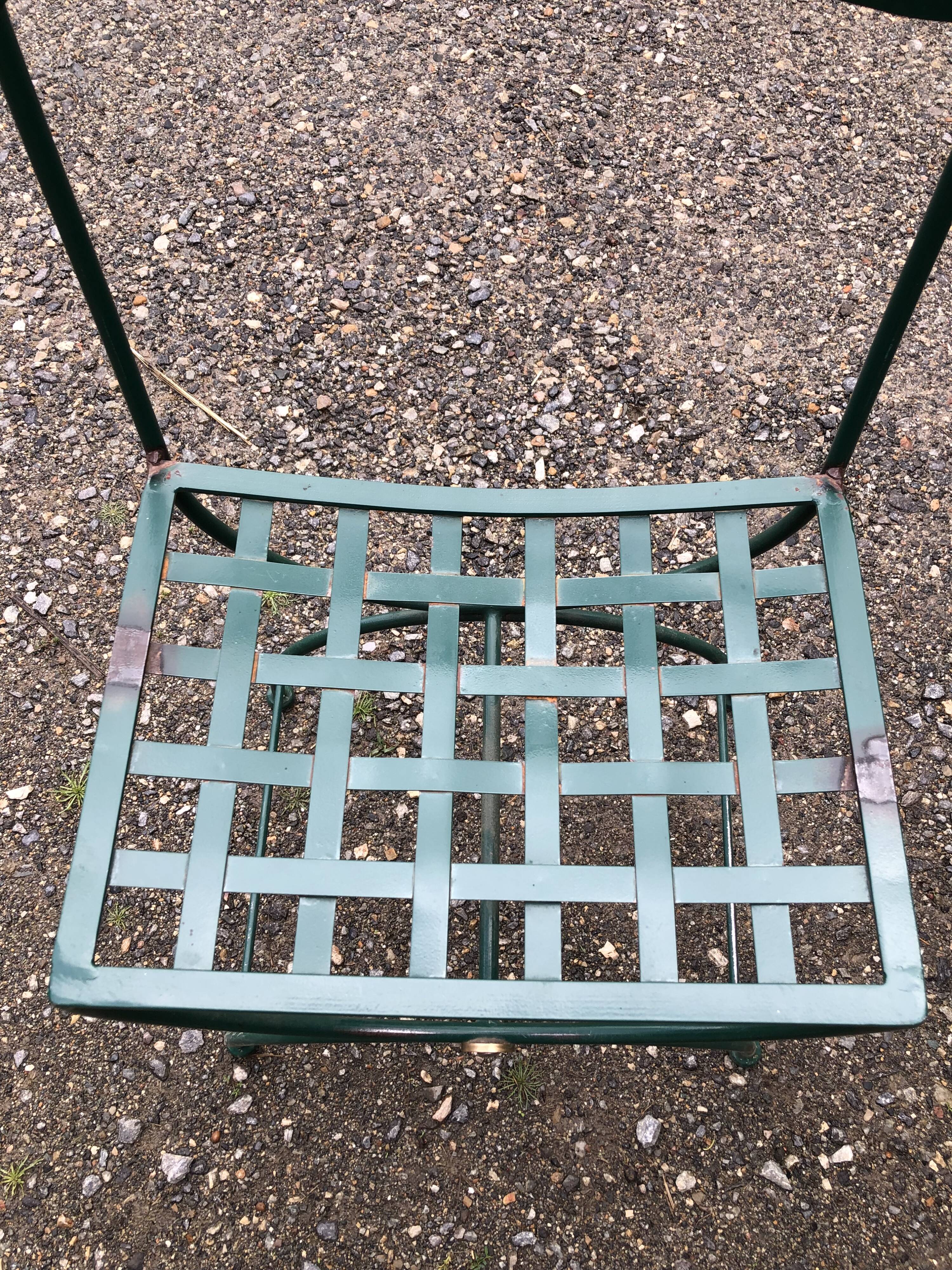 2 armchairs and 2 chairs in full wrought iron, handcrafted.