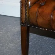 Chesterfield Porter Wingback Chair in Hand-Dyed Leather