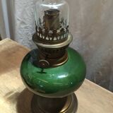 Lampes à pétrole céramique et pied laiton