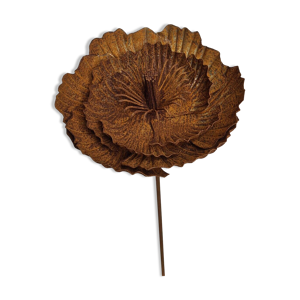 Fleur coquelicot en fer forgé