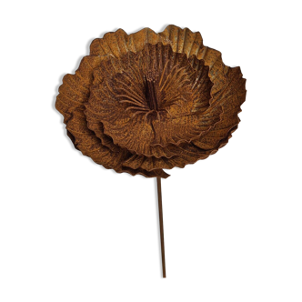Wrought iron poppy flower