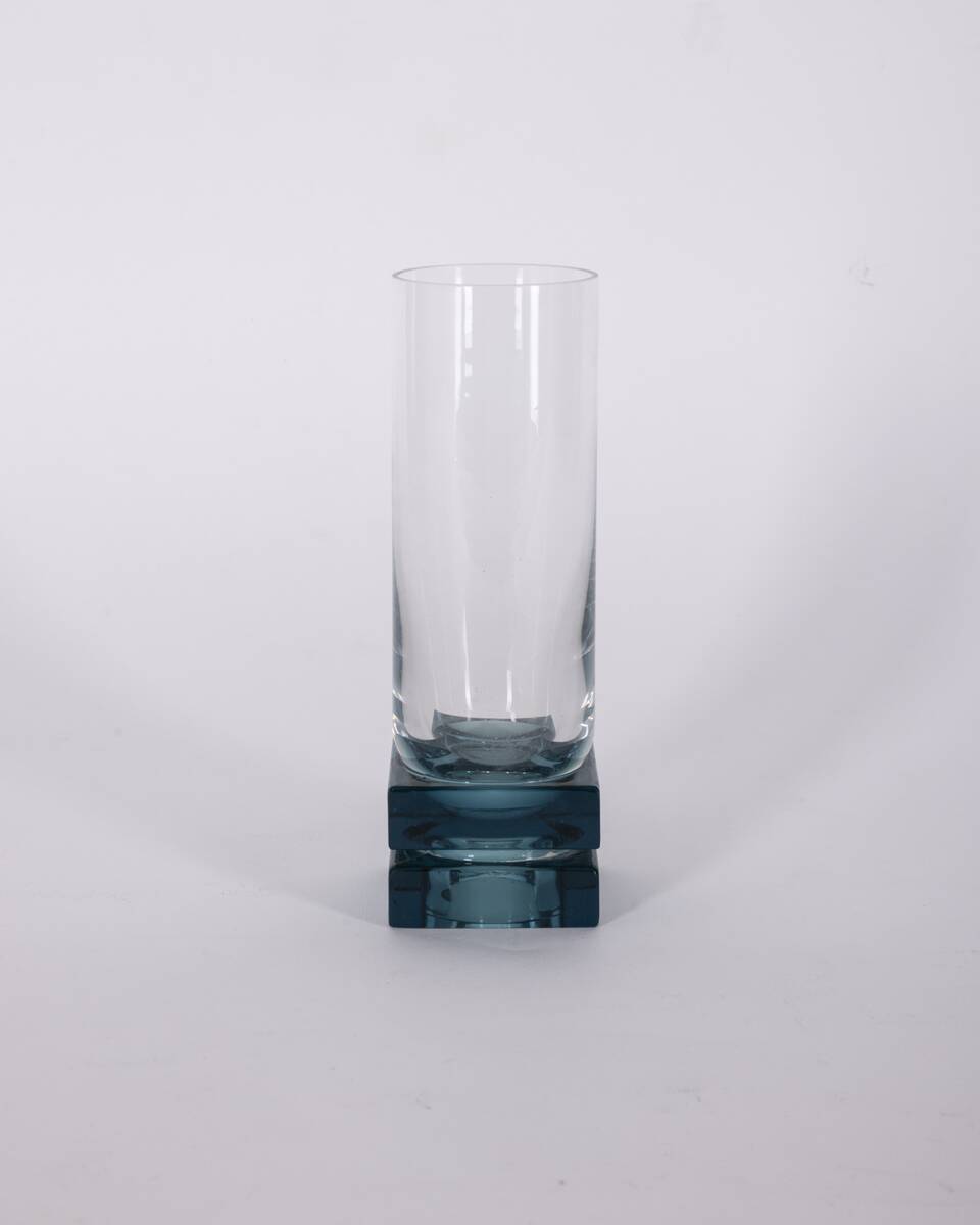 Vintage Italian Blue Crystal Glasses, 1970s, Set of 11