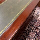 English Chesterfield desk with green leather