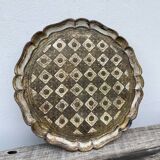 Round Florentine wooden tray