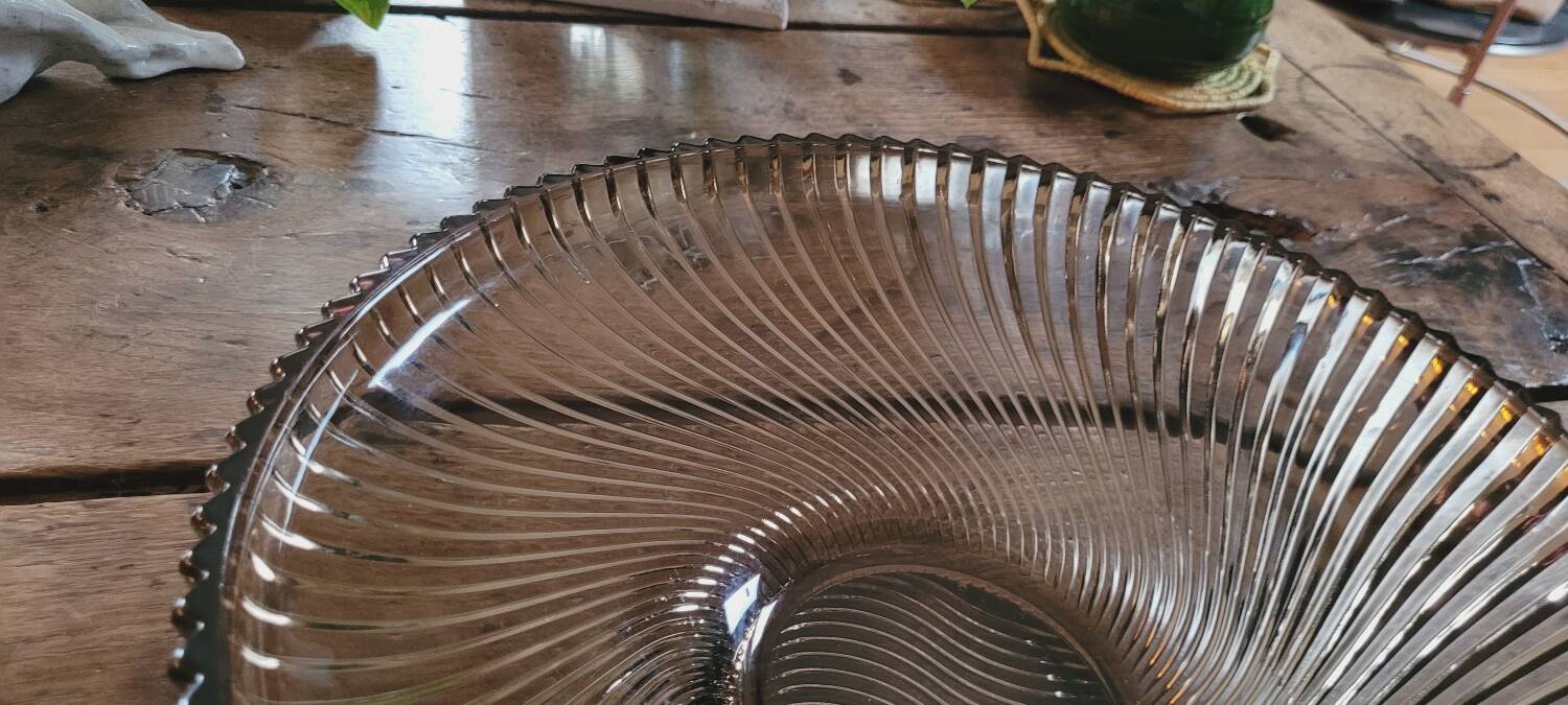 80s smoked glass cup