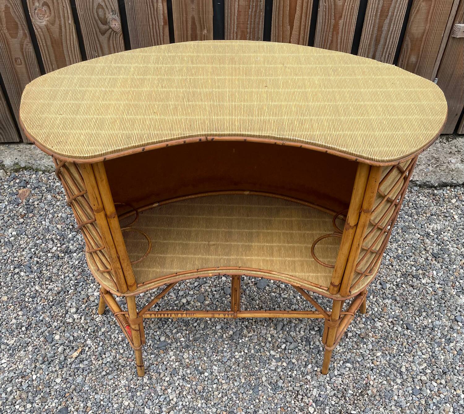 Bamboo tiki bar and bamboo rattan