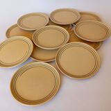 12 assiettes à dessert Sarreguemines "Chaumière"