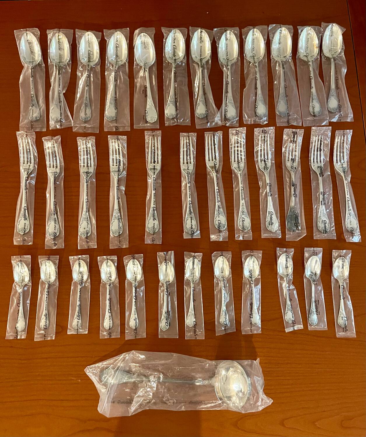 Christofle Marly new cutlery 37 pieces in sealed blister