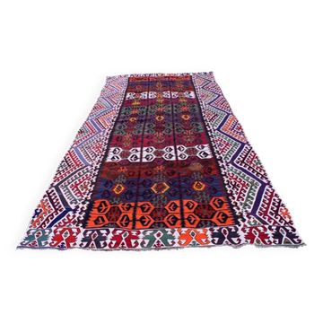 Tapis Kilim turc vintage tissé main