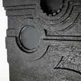 Wall sculpture, wood and black coating, late 1970s
