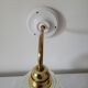 Porcelain, brass and glass wall lamp