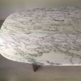 Marble design table 6 chairs 1970