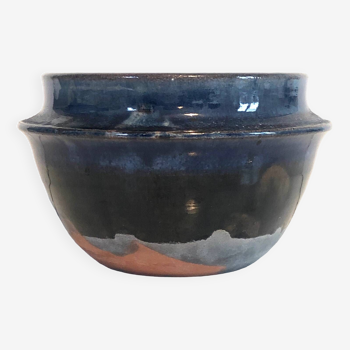 Blue ceramic planter