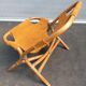 Armchair 1960 bamboo and suede leather