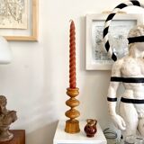 Wooden candlestick