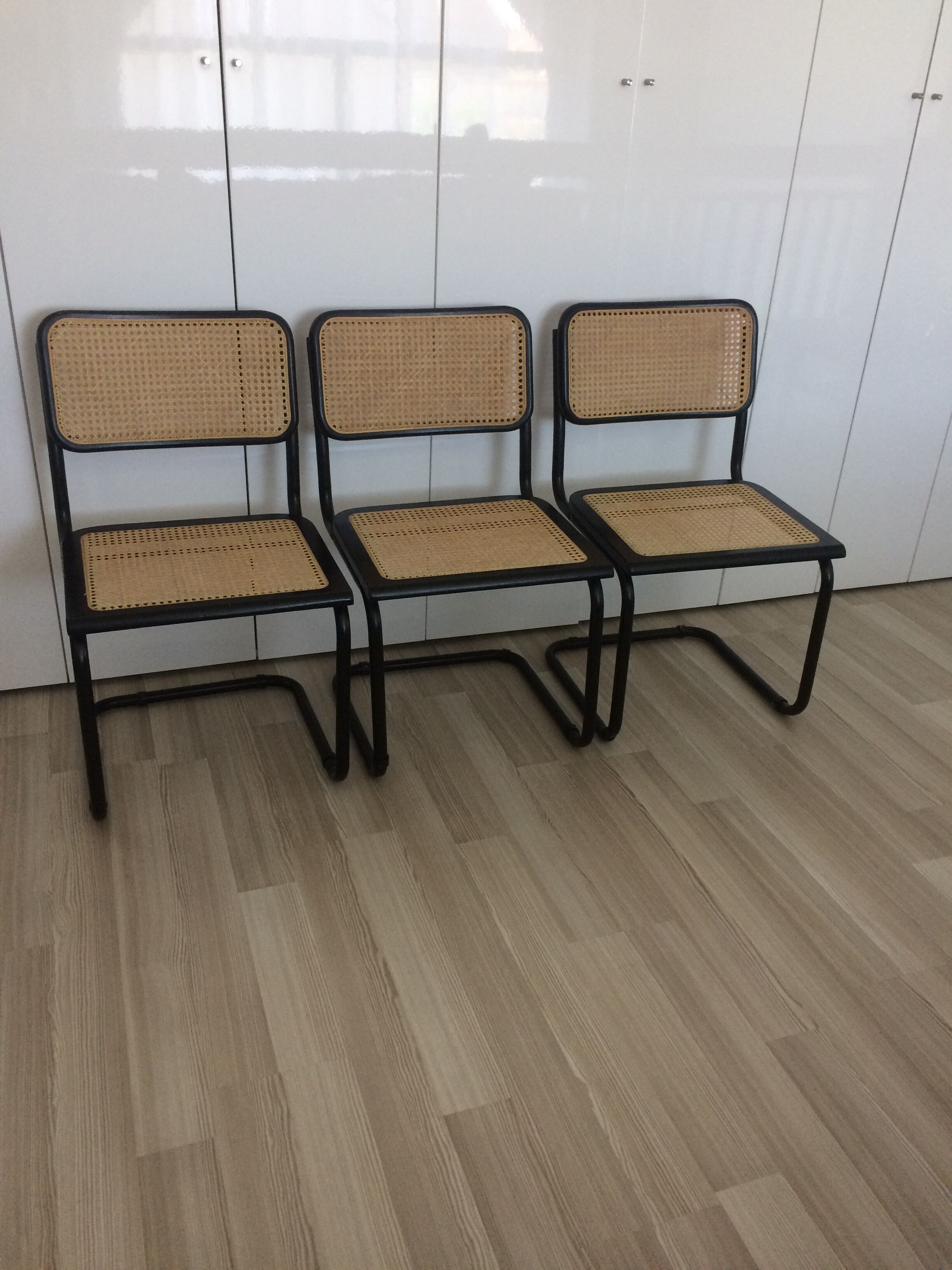 Series of 3 chairs B32 by Marcel Breuer