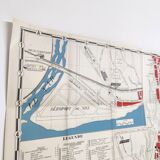Tourist plan map of Nice 1950 Côte d'Azur