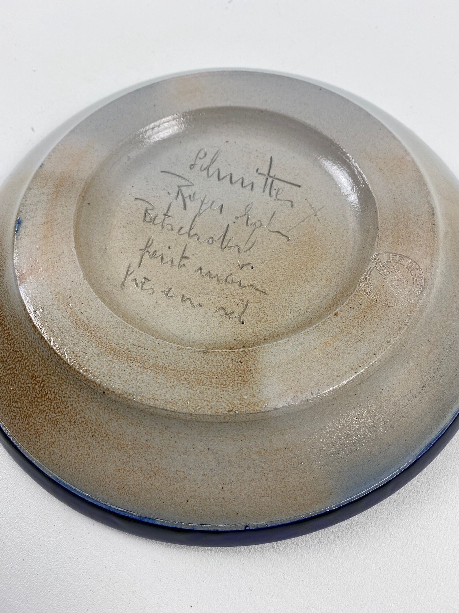 Assiette décorative grès au sel Alsace Betschdorf 23cm