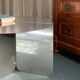 "120" coffee table in stainless steel, minimal design by folding metal