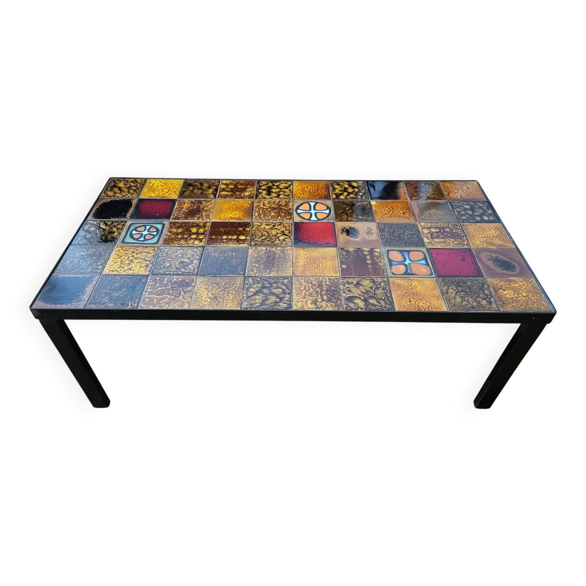 Roche Bobois French ceramic coffee table 1970s Vintage