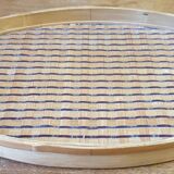 Vintage tray in split bamboo strips