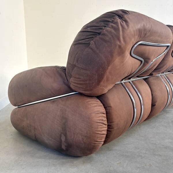 Canapé Okay en cuir d'Adriano Piazzesi, Italie, années 1970