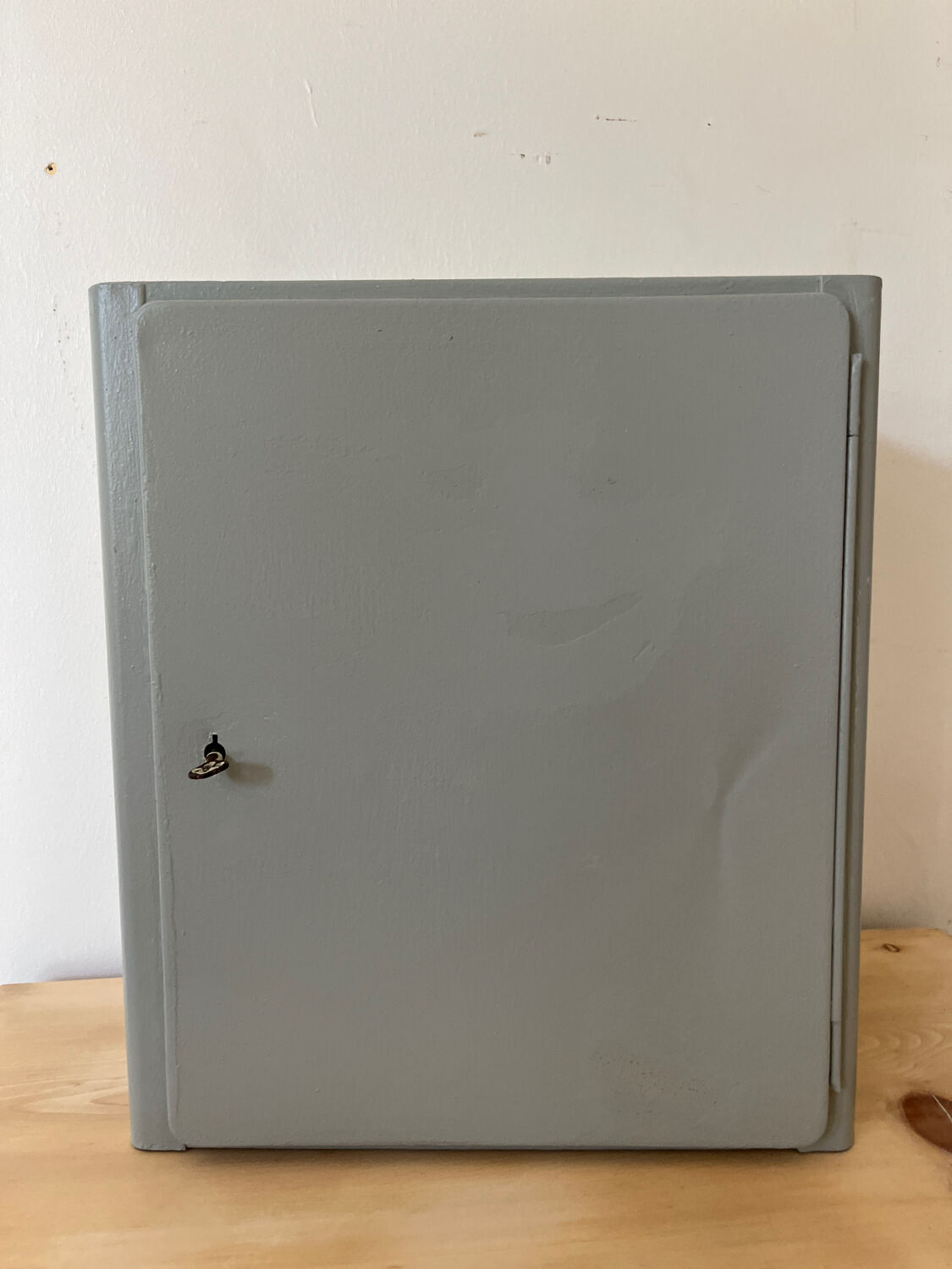 Metal pharmacy cabinet