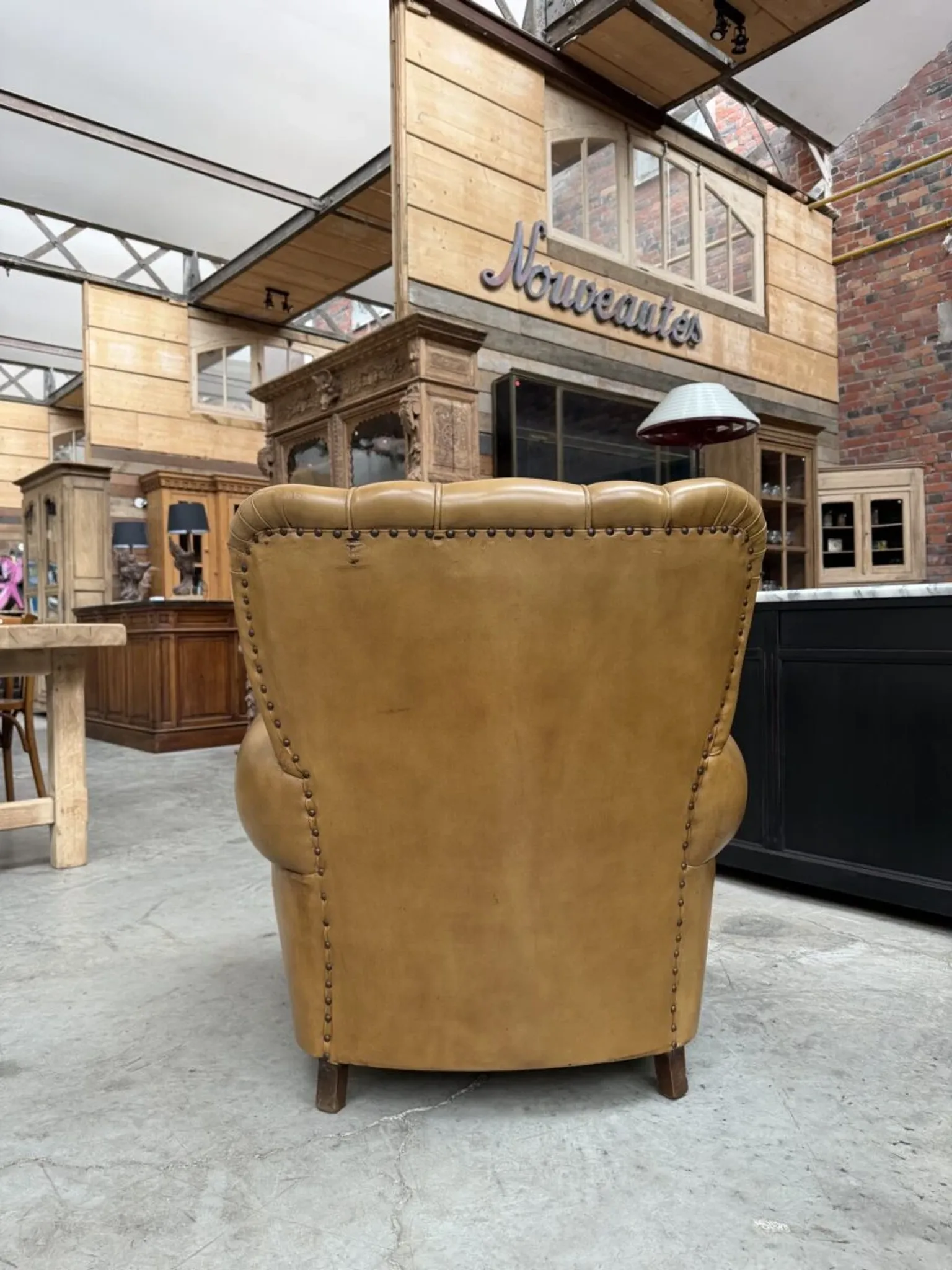 1950s leather armchair