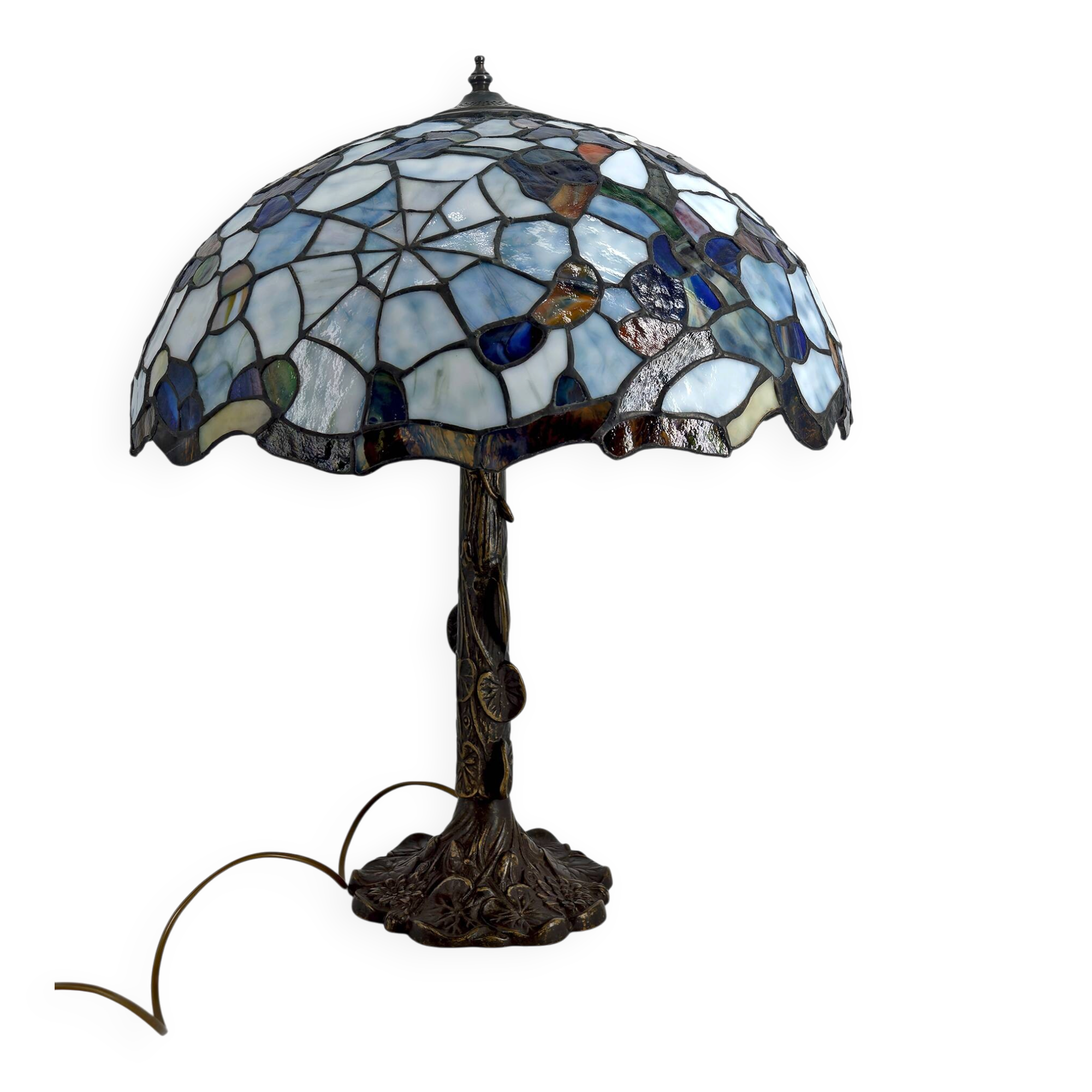 Important Art Nouveau table lamp – Tiffany style, circa 1980