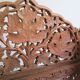 Solid wood screen carved four vintage panels height 98 cm