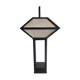 Japanese lamp in black lacquered wood and rice paper H:75cm