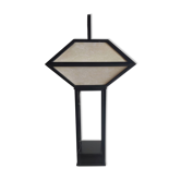 Japanese lamp in black lacquered wood and rice paper H:75cm