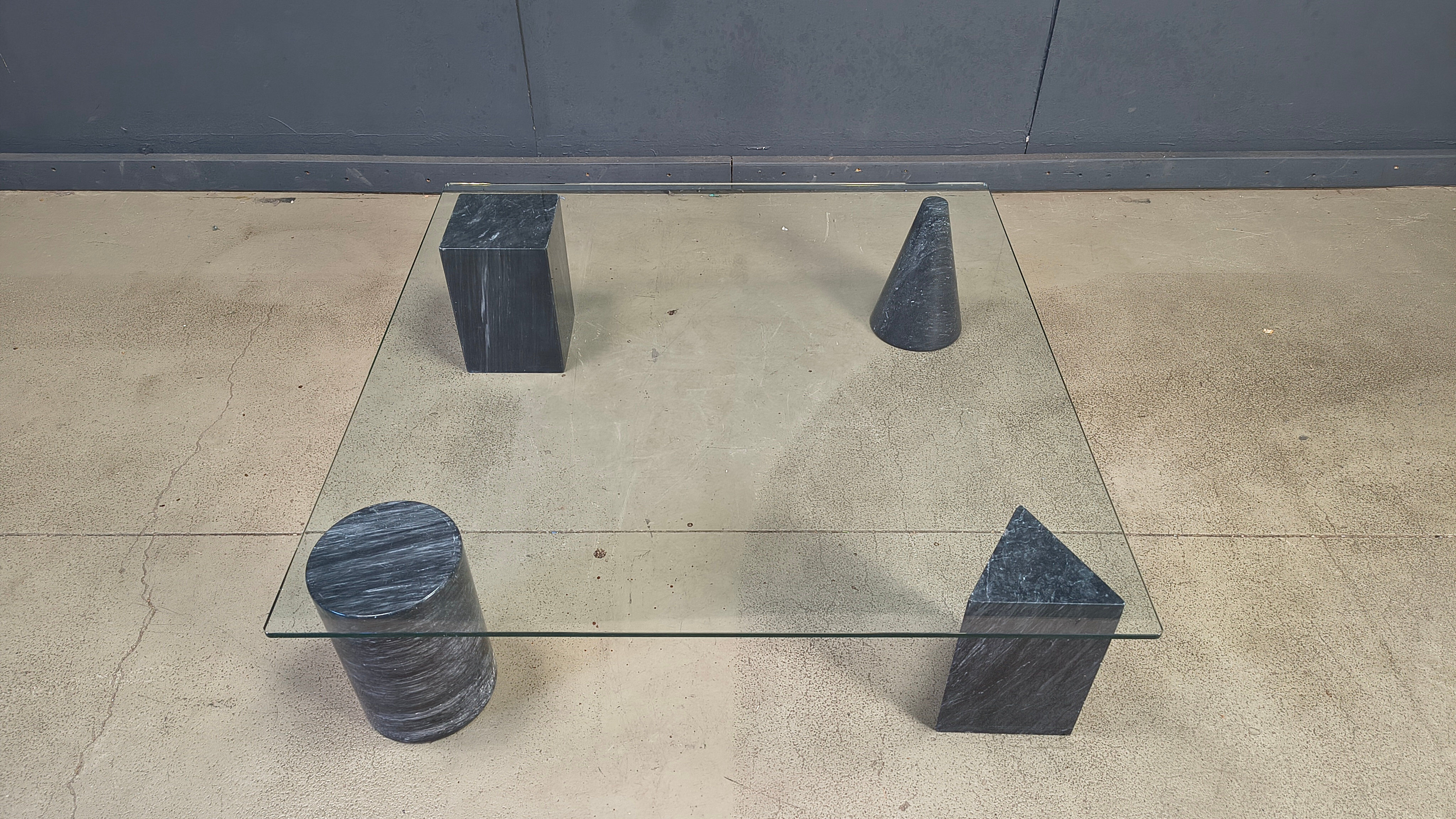 Vintage Italian marble coffee table, 1970s