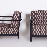 Paire de fauteuils art déco par Josef Chochol Tchéquie années 1920