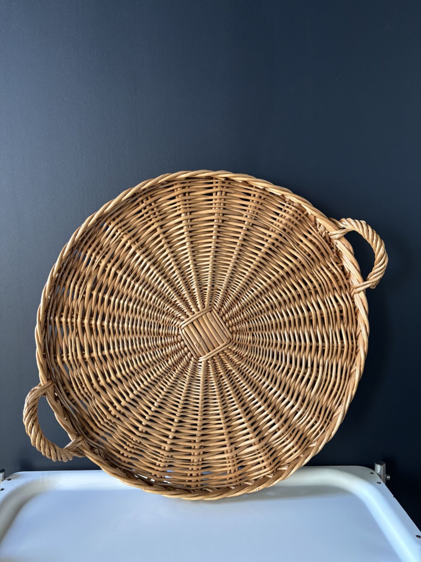 Large rattan tray