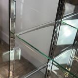 Art Deco period glass and chrome display case