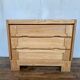 Commode vintage moderniste en orme massif 3 tiroirs