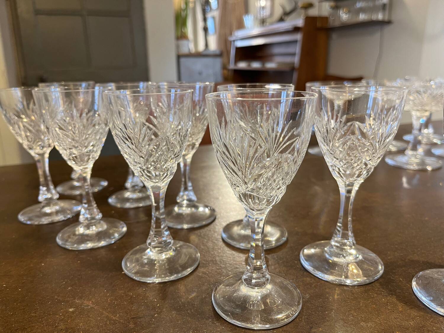 Beau lot de verres en cristal de Saint Louis