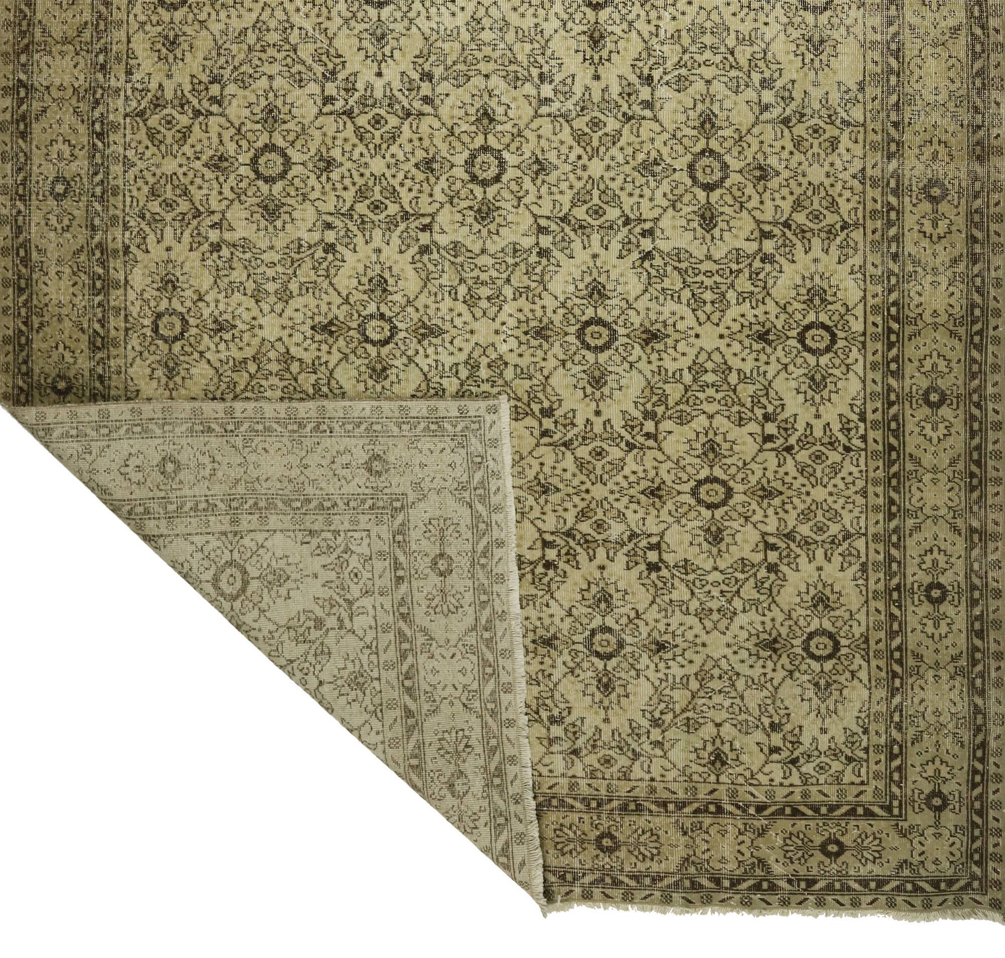 Tapis oriental vintage noué main – 322x208 cm – Tapisserie Anatolienne 1950