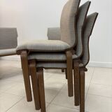 Nesting walnut chairs, Sauder designare, 1960s, USA